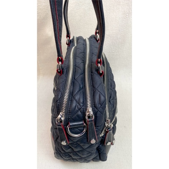MZ Wallace Crosby Black quilted Nylon w Silver Hardware Bag *No crossbody straps main image 8
